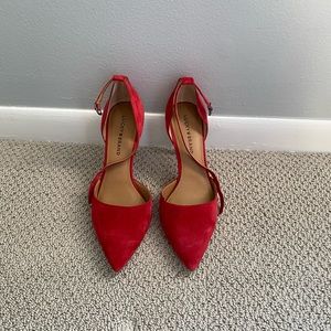 Lucky Brand Red Suede Pumps
